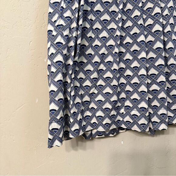 Tory Burch Blue and White Preppy Midi Dress Size 2 - Picture 7 of 14